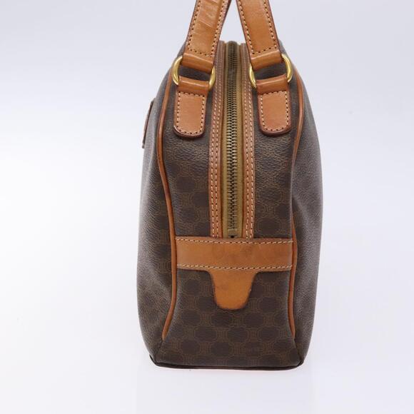 CELINE Macadam Canvas Hand Bag Pvc Leather Brown Gold - Picture 5 of 12